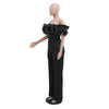 Sexy Jumpsuit mit Slash-Ausschnitt, figurbetont, für Damen, Overall, Rose, Einteiler, Damen, Club-Overalls, Promi-Outfits, Party, Sexy Rompers