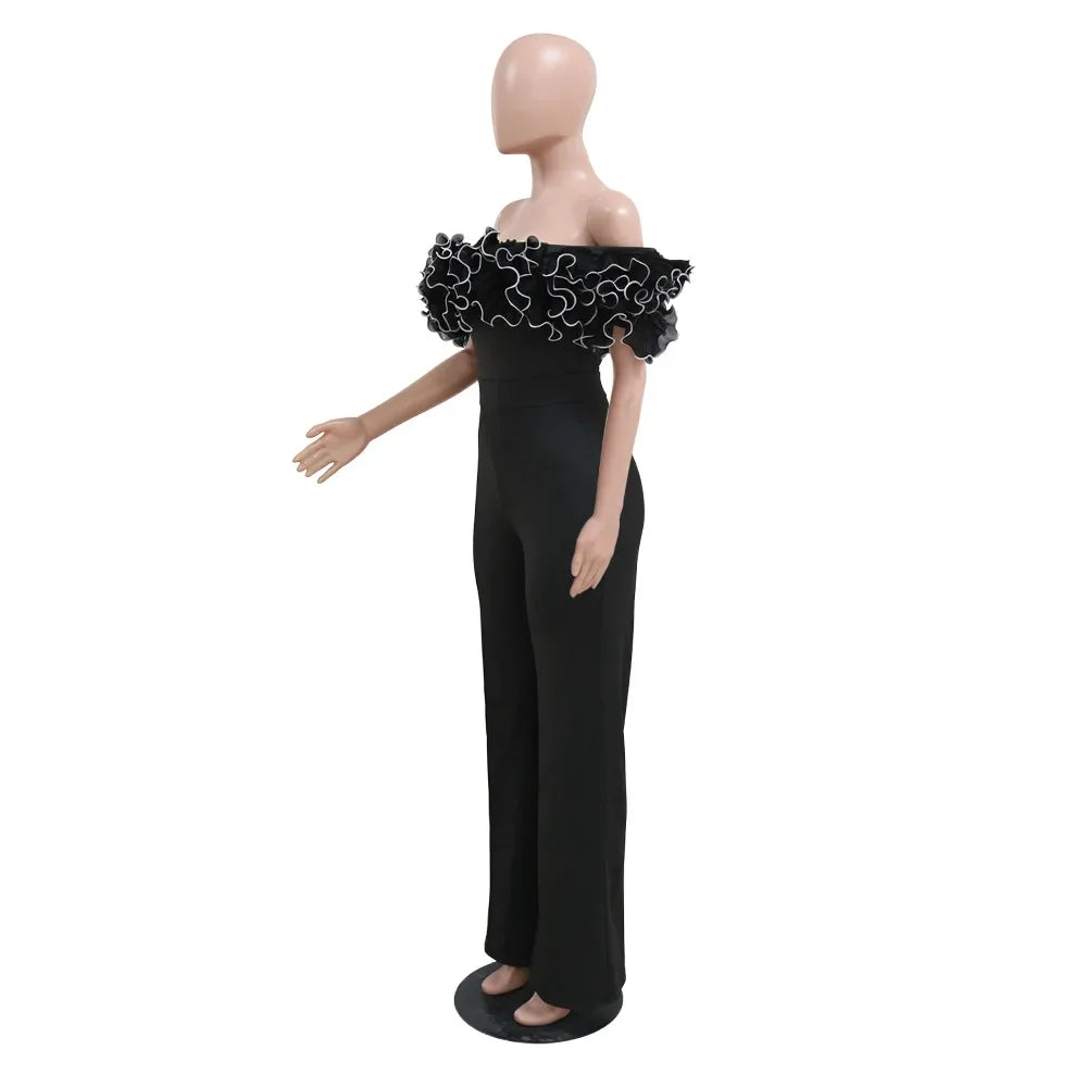 Sexy Jumpsuit mit Slash-Ausschnitt, figurbetont, für Damen, Overall, Rose, Einteiler, Damen, Club-Overalls, Promi-Outfits, Party, Sexy Rompers