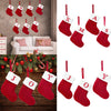 Christmas Socks Knitting Snowflake Letter Stocking Christmas Decoration For Home 2024 Xmas Tree Ornament Gift Navidad Natal 2024