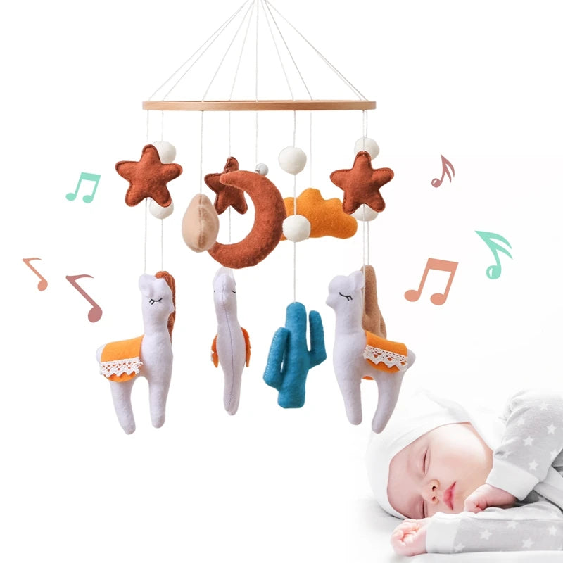 Baby-Kinderbett-Mobile-Rassel-Spielzeug 0-12 Monate Säugling Weicher Filz Teddy Samt Rosa Bär Bettglocke Hängendes Spielzeug Halterung Babybett Mädchen Spielzeug