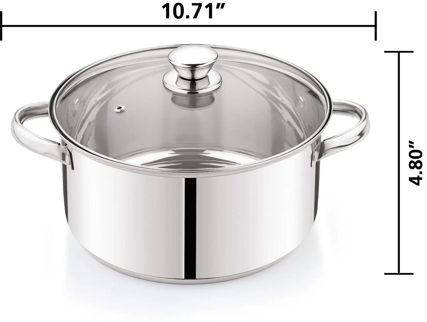 10-Piece Nonstick Stainless Steel Cookware Set for Durability and Style for Everyday Homemaking