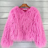 2023 Women Faux Fur Coat Autumn Winter High Quality Fluffy Short Coat Faux Fur Jacket