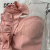 DEAT New Items Fashion Women's Wrinkled Edge Sling Vest Trendy Zipper Backless Sleeveless Camisole Female 2025 Spring 11XX8800