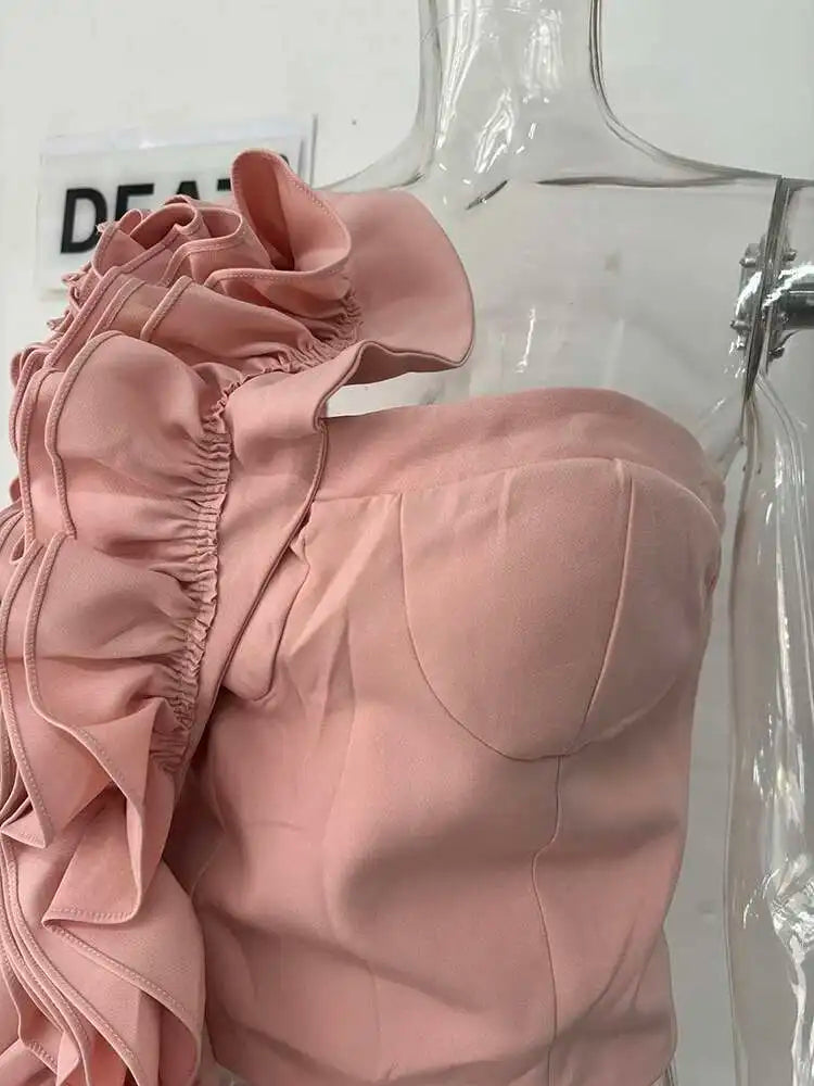 DEAT New Items Fashion Women's Wrinkled Edge Sling Vest Trendy Zipper Backless Sleeveless Camisole Female 2025 Spring 11XX8800
