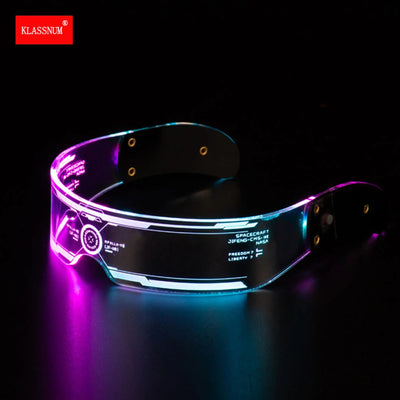 LED-Brille, Party-Leuchtbrille, farbig leuchtend, 7 Farben, dekorative Technologie-Brille, steuerbare Leuchtbrille, Neu 2025