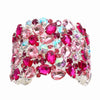 Bling Crystal Exaggerated Hand Bangle Water Drop Design for Women Fashion Show Rhinestone Bracelet Bangle Wedding Jewelry