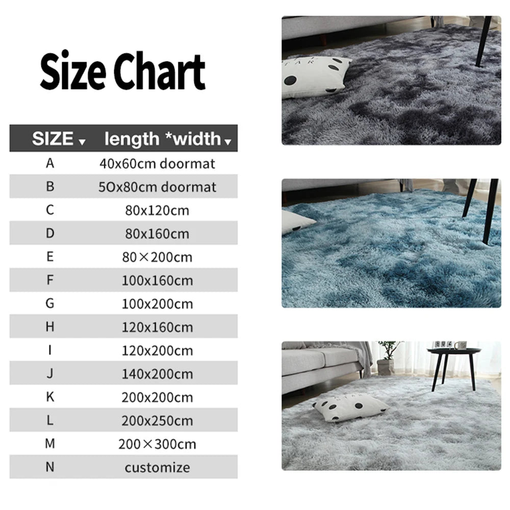 Grauer Teppich für Wohnzimmer Plüsch Teppich Schlafzimmer Boden Flauschige Matten Anti-Rutsch Home Decor Teppiche Weiche Samt Teppiche Kinderzimmer Decke