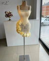 2025 Newest Light Yellow Cocktail Dresses Mermaid Simple Spaghetti Prom Party Dresses Homecoming Dress Customized Vestido Festa