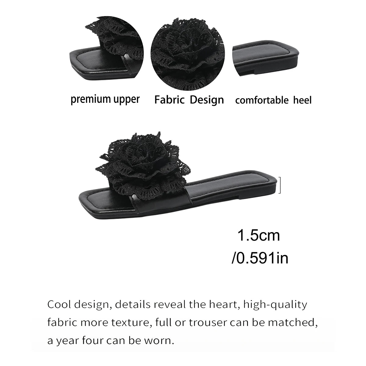 Fashion New Women'S Sandals Square Toe Flat Shoes Summer Simple Flip Flops Women'S Home Slippers Women'S Beach Shoes Casual Shoe