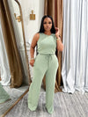 Solid Casual Jumpsuit for Women Sleeveless Drawstring High Waist One Pieces Rompers and Jumpsuits Summer Outfits Combinaison