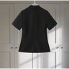 Fashion Women's Stand Collar Blazer Short Sleeve Button Puff Sleeves Solid Lady Top 2025 Summer Autumn Elegant Female Coat