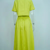 Office Elegant Crop Shirt Skirt Two Piece Sets Women Fashion Short Sleeve Button Shirts Outfits Spring Summer Dress Casual Suit
