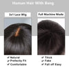 100 % Echthaar-Kurzhaarperücke mit Pony 3x1 HD-Lace-Perücken für schwarze Frauen Brasilianische glatte Echthaar-Bob-Perücke