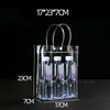 10/20pcs/lot Transparent Soft PVC Gift Tote Packaging Bags with Hand Loop Clear Plastic Handbag Cosmetic Bag