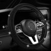 Bling Auto Lenkradabdeckung mit Kristall-Diamant Glitzerndem Auto SUV Strass Lenkradschutz Fahrzeug Auto Dekoration