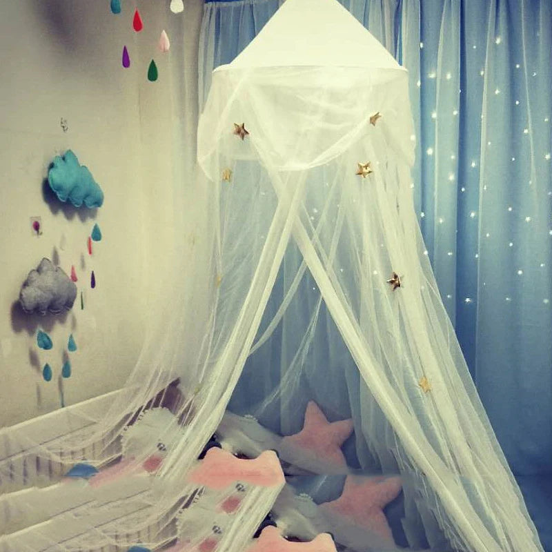Moskitonetz für Babybetten, Betthimmel, Vorhang, Bettwäsche, Wiegennetz, Rosa, Prinzessinnen-Spielzelt für Kinder, Kinderzimmerdekoration