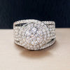 Huitan Gorgeous Wedding Engagement Rings for Women Modern Fashion Design Sparkling Cubic Zirconia Female Rings Party New Jewelry