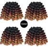Synthetic Ombre Braiding Hair Jumpy Wand Curl Crochet Braids Hair Extension for Black Women Jamaican Bounce Curly Hair For Women
