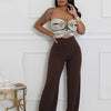 Damen Sommer Trägerloser Jumpsuit Sexy Einteiler Outfits Cut Out Taille Party Jumpsuit Kleidung Damen Langer Rückenfreier Overall