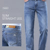 Frühlings Herren Hellblaue Slim Jeans Stylische Lässige Stretch Denim Hose Klassische Chinohose Rauchgrau