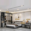 Minimalist Modern Full Bedroom Set Design Dresser Comfy Storage Double Bedroom Set Elegant Black Letto Matrimoniale Furniture