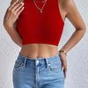 Women's Solid Ribbed Crop Tank Top Casual Sleeveless Basic Summer Top Comfortable Fit Fashionable Trendy