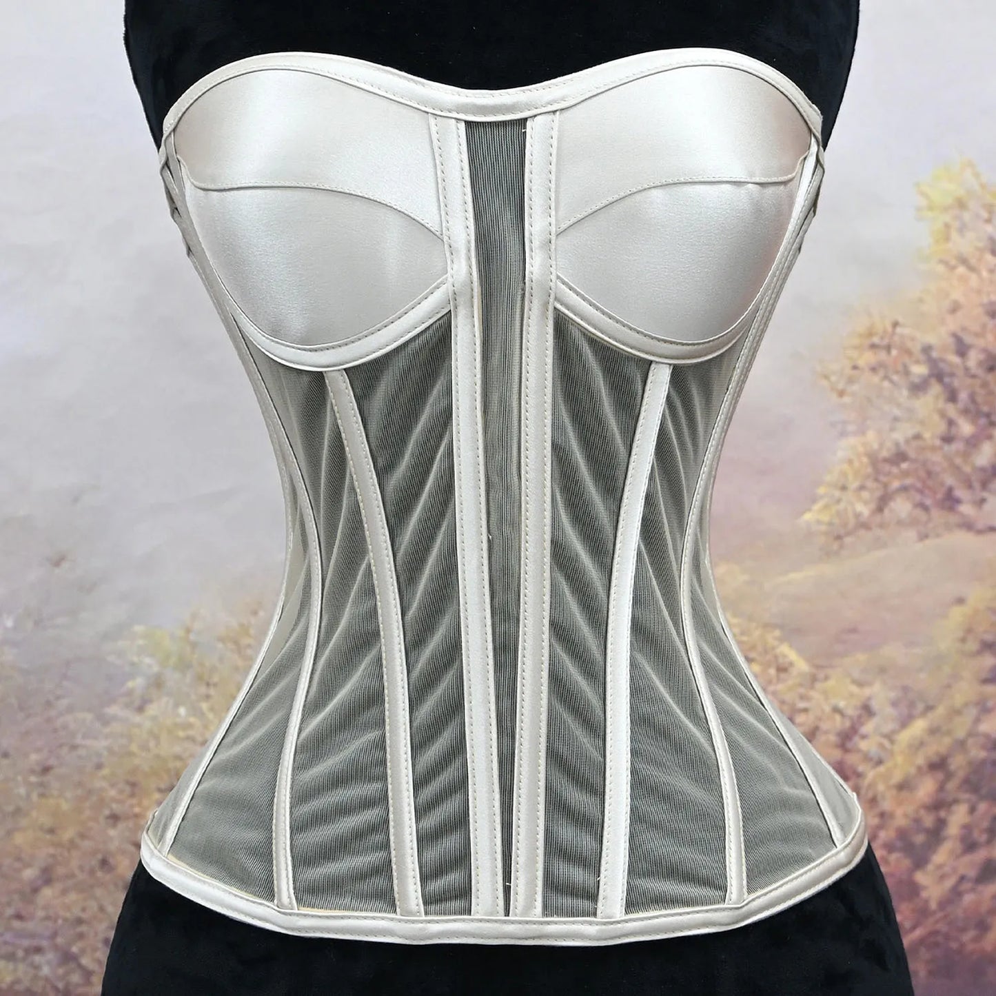 Steel Bone Transparent Bra Bustier Women's Waist Trainer Shapewear Girdles Corset Sexy Club Party Crop Top Lingerie Plus Size