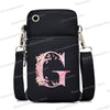 Damen Kuriertasche Kleine Handtasche Umhängetasche Geldbörse für Handy Sakura 26 Alphabet-Druck Münzgeldbörse Damen Kartenhalter
