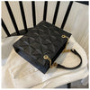 Ladies Fashion Large Capacity Chain Bag Retro Square Tote Bag Diamond Texture Shoulder Crossbody Daily Hundred Underarm Handbag