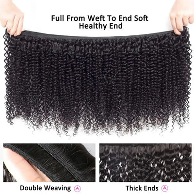 Mongolische Afro Kinky Curly Bundles Echthaar Afro Kinky Bulk Echthaar Unverarbeitete Virgin Hair Bundles für Frauen Naturschwarz