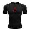 Anime Men's Compression Shirt Fitness Sport Running Tight Gym TShirts Athletic Workout Quick Dry Tops Tee Summer