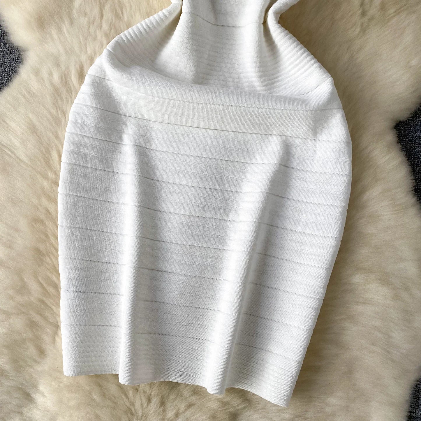 SINGREINY Bodycon Basic Knitting Dress Women Sleeveless V Neck Tank Ladies Elastic Waist Temperament Solid Streetwear Dress
