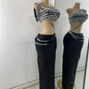 Luxus Kristall Diamanten Top Rock Zweiteiler Damen Bandage Sets Weiß Schwarz Gestrickt Celebrity Abend Geburtstag Party Outfit