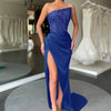 2025 Damen Trägerloses Ärmelloses Abendkleid Pailletten Seitenschlitz Lange Kleider Elegant Neu Sexy Bling Party Ballkleid Vestidos Damen