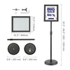 VEVOR Pedestal Sign Holder Vertical & Horizontal Adjustable Heavy-Duty Floor Poster Stand for Display Advertisement and Outdoor