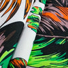 Plus Size Women's Tropical Plant Print Halter Bodycon Dress Elastic Stretch Sleeveless Beach Club Party Dress