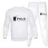 Men's autumn and winter sets of round-neck sweatshirts and jogging pants autumn and winter fashion outdoor fitness and casual
