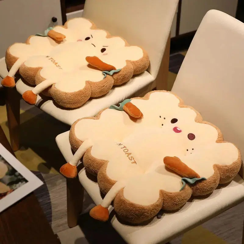 1 Stück Simulation Brot Toast Kissen Gefüllt Memory Foam Kissen Sofa Stuhl Dekor Sitzkissen Niedliche Studenten Stuhlauflage