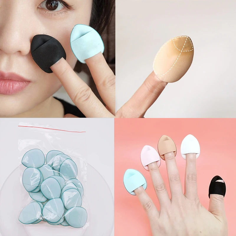 3/10pcs Mini Size Professional Cosmetic Cushion Puff  Concealer Foundation Detail Puff Finger Puff Set Makeup Sponge Beauty Tool