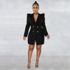 CM.YAYA Elegant Women  Blazer  Women 2022 Autumn Winter Streetwear Robe Femme Blazer Style Bodycon Midi Dress Female Clothing