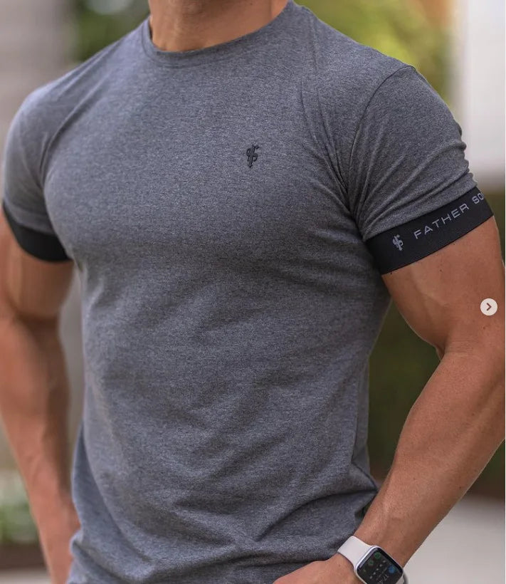 Herren Sommer Rundhals Kurzarm Lockeres T-Shirt