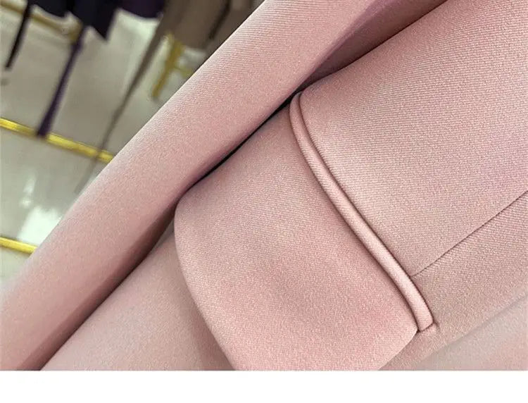 Candy Color Blazer Women Clothing Trends Long Sleeves Blazers Chic Office Ladies Jackets Luxury High-end Coat Vestido Outerwear