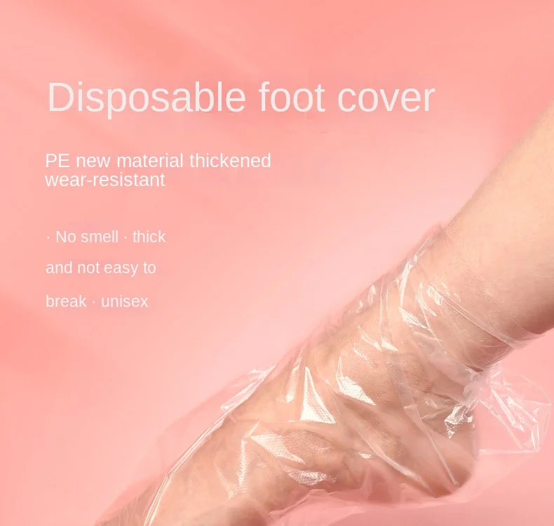 100 Stk. transparente Einweg-Fußabdeckungen Detox SPA Abdeckungen Pediküre Infektionsschutz Rissige Füße entfernen Fußpflegewerkzeuge Badetuch