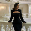 Bella Black Satin Prom Dresses Detachable Shawl Mermaid Wedding Dress Elegant Long Sleeves Customized Vestidos De Fiesta 2024
