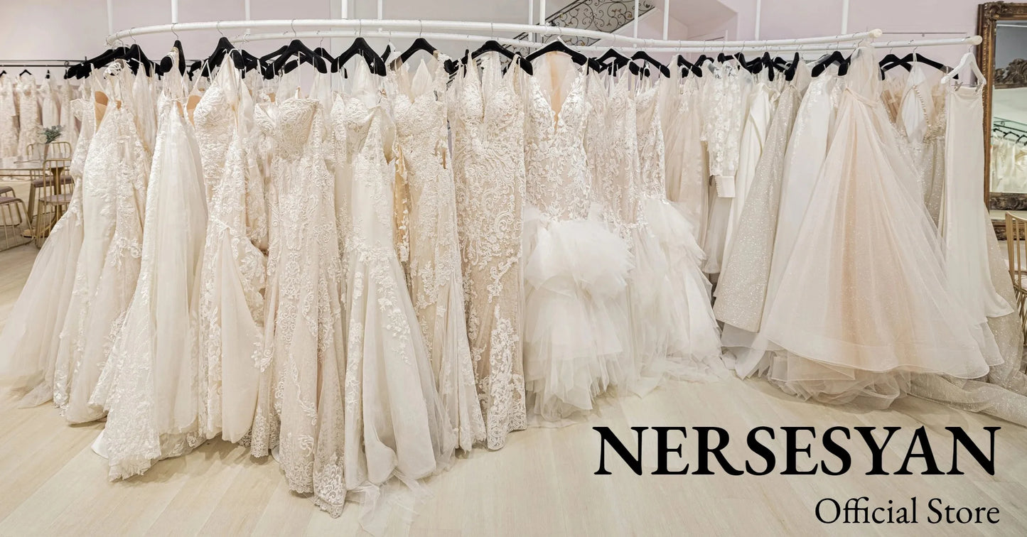 Nersesyan Modern Lace Wedding Dresses Off Shoulder Appliques Sleeveless Backless Bridal Gowns 3D Flowers Ruffles Bride Dress
