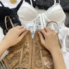 V-Neck Sexy Lace Corset Top Slim Fit Push Up Hollow Suspender Vest Adjustable Straps Off Shoulder Breathable Mesh Vest Travel
