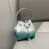 Handle Rhinestones Evening clutch Bag Purses and handbag luxury Designer shoulder bag Shiny Crystal Clutch purse bucket bag