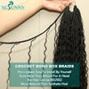 Crochet Braids Echthaar vorgeflochten Boho Box Braid Häkelzöpfe Echthaar vorgeflechtet mit lockigen Enden 100 Strähnen Farbe 30 27