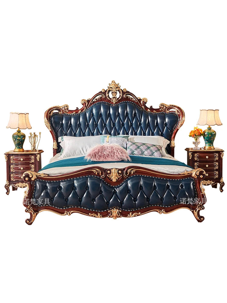Nordisches Luxus-Ästhetik Bett Queen Size Günstig Niedlich Salon Schlafzimmer King Size Modern Holz Leder Camas Matrimonial Zimmer Möbel