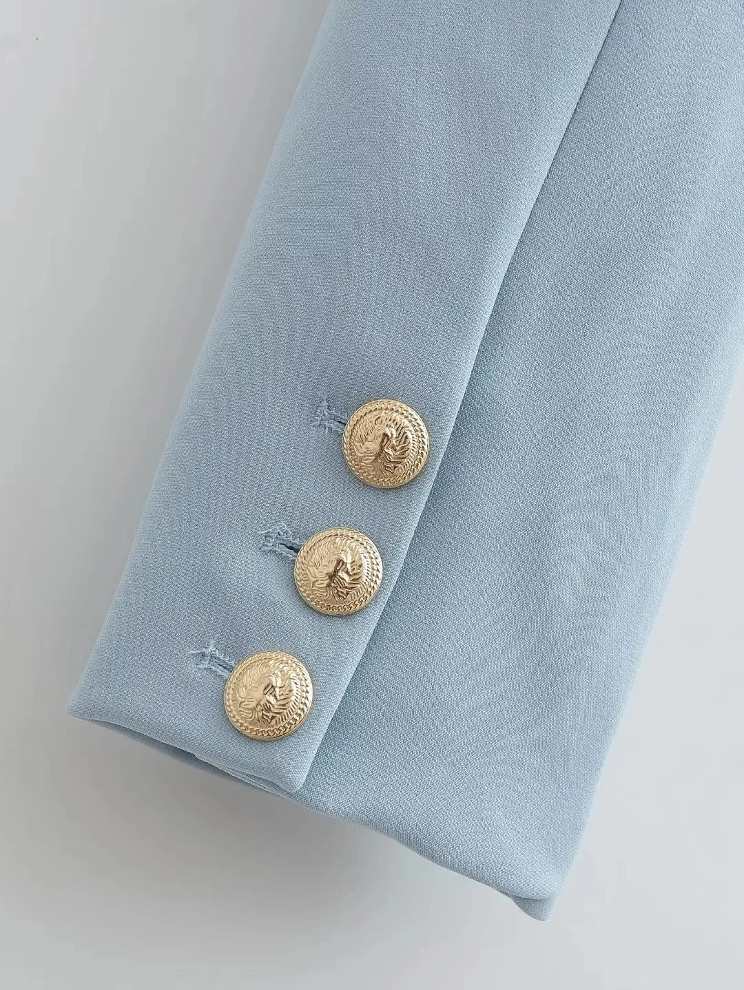 2023 Herbst V-Ausschnitt Offene Nähte Cropped Blazer Damen Langarm Kurze Anzüge Mode Oberbekleidung